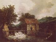 Jacob van Ruisdael, Two Watemills and an Open Sluice near Singraven